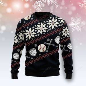 Baseball Pattern Gifts Christmas Ugly Sweater