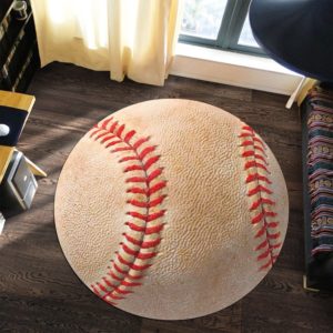 Baseball Round Living Room Carpet Rug Home Decor
