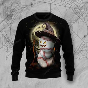 Baseball Witch Halloween Christmas Ugly Sweater
