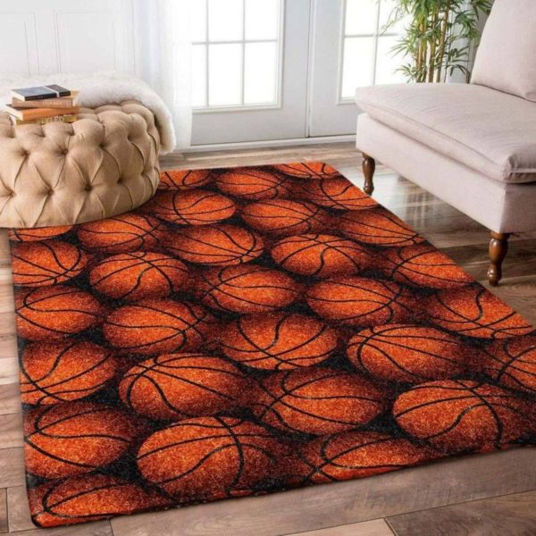 Basketball Ball Pattern Living Room Carpet Rug Home Decor