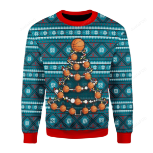 Basketball Tree Christmas Ugly Sweater
