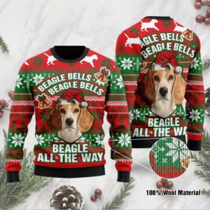 Beagle Dog Santa Christmas Ugly Sweater