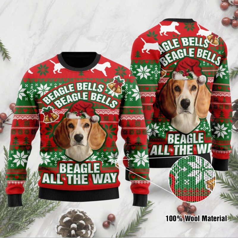 Beagle Dog Santa Christmas Ugly Sweater REVER LAVIE