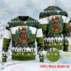 Bear Beer Campfire Christmas Ugly Sweater