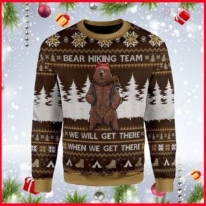 Bear Camping Christmas Ugly Sweater