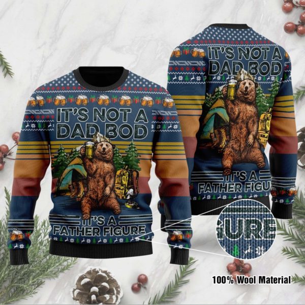 Bear Drink Beer Camping Christmas Ugly Sweater