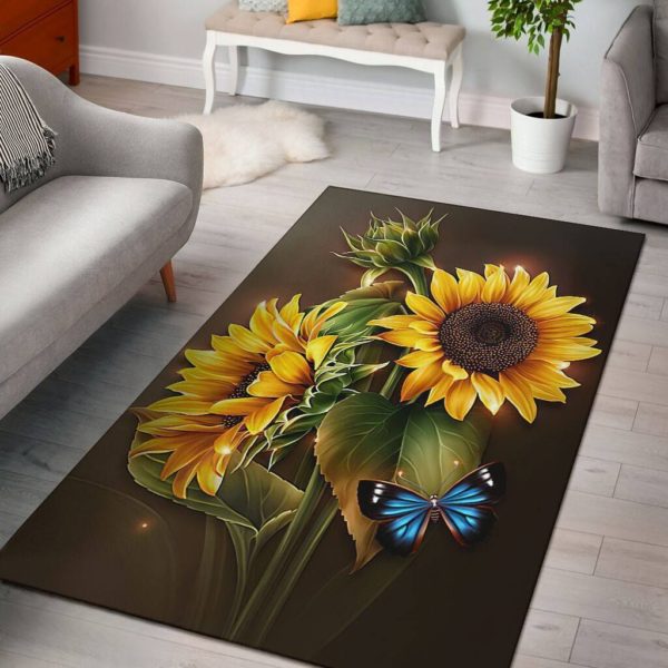 Beautiful Sunflower Living Room Carpet Rug Home Decor