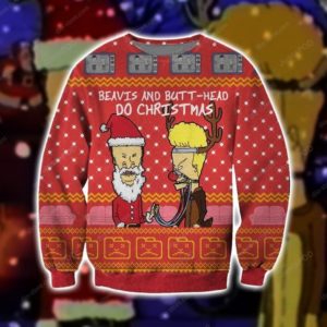 Beavis And Butt Head Santa Christmas Ugly Sweater