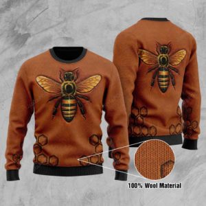 Bee Honeycomb Christmas Ugly Sweater