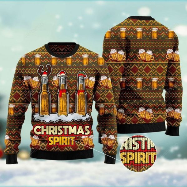 Beer Christmas Spirit Christmas Ugly Sweater
