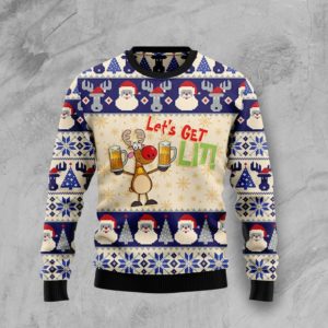 Beer Reindeer Christmas Ugly Sweater