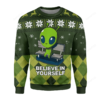 Berger Picard Dog And Snowman Christmas Ugly Sweater