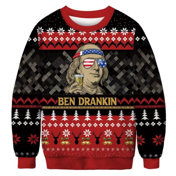 Ben Drankin USA Christmas Ugly Sweater