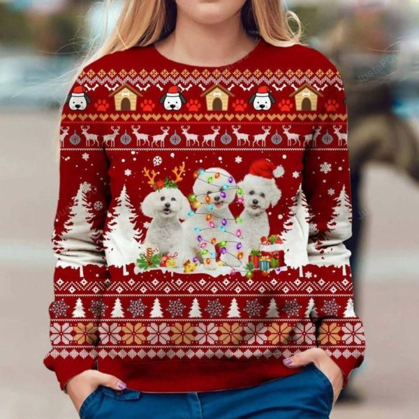 Bichon Frise Dog Christmas Ugly Sweater