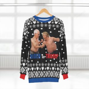 Biden vs Trump Boxing Christmas Ugly Sweater