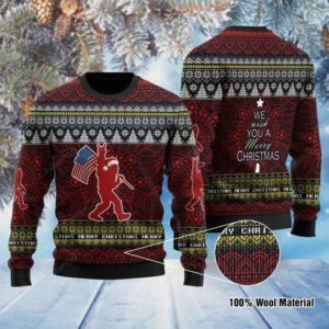 Bigfoot And Mandala Christmas Ugly Sweater