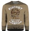 Bigfoot Camping Christmas Ugly Sweater