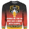 Bigfoot I Wanna Be The One Who Has A Beer With Darryl Christmas Ugly Sweater
