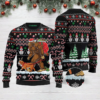 Bigfoot Santa And English Bulldog Christmas Ugly Sweater