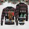 Bigfoot Santa And French Bulldog Gifts Christmas Ugly Sweater