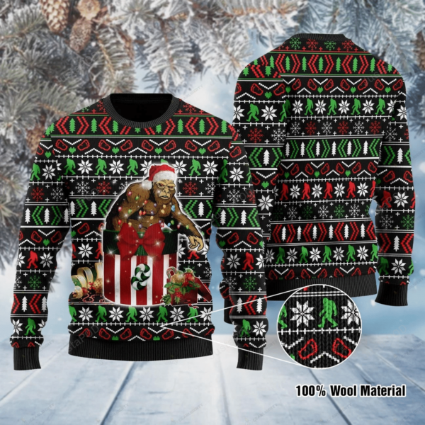 Bigfoot Sasquatch Gifts Christmas Ugly Sweater