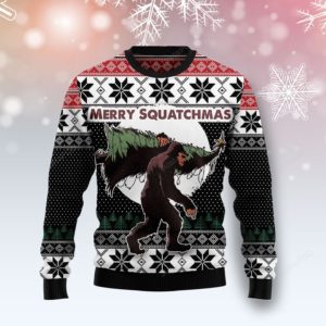 Bigfoot Squatchmas Christmas Ugly Sweater