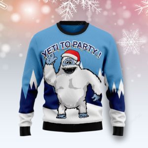 Bigfoot Yeti To Party Christmas Ugly Sweater