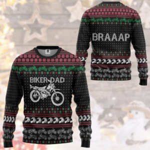 Biker Dad Christmas Ugly Sweater