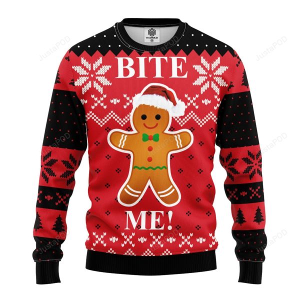 Bite Me Cookie Christmas Ugly Sweater