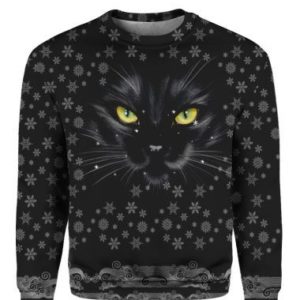 Black Cat Christmas Ugly Sweater