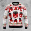 Black Cat Coffee Gifts Christmas Ugly Sweater