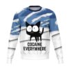 Black Cat Cocaine Everywhere Christmas Ugly Sweater