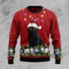 Black Cat Santa Christmas Ugly Sweater