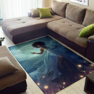 Black Girl In The Sky Living Room Carpet Rug Home Decor