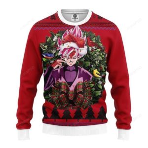 Black Goku Ssj Rose Dragon Ball Christmas Ugly Sweater