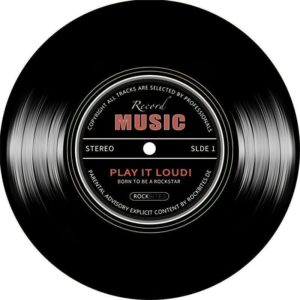 Black Record Music Round Living Room Carpet Rug Home Decor