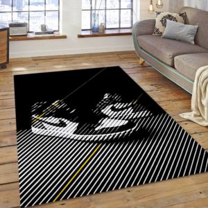 Black Sneaker Rug Home Decor