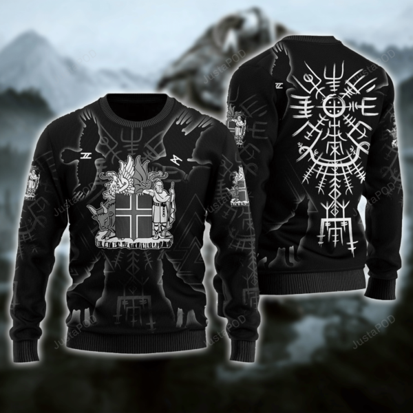 Black Viking Christmas Ugly Sweater