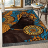 Black Woman Blue Art Living Room Carpet Rug Home Decor