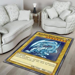 Blue-Eyes White Dragon Living Room Carpet Rug Home Decor