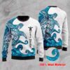 Blue Sea Turtle Christmas Ugly Sweater