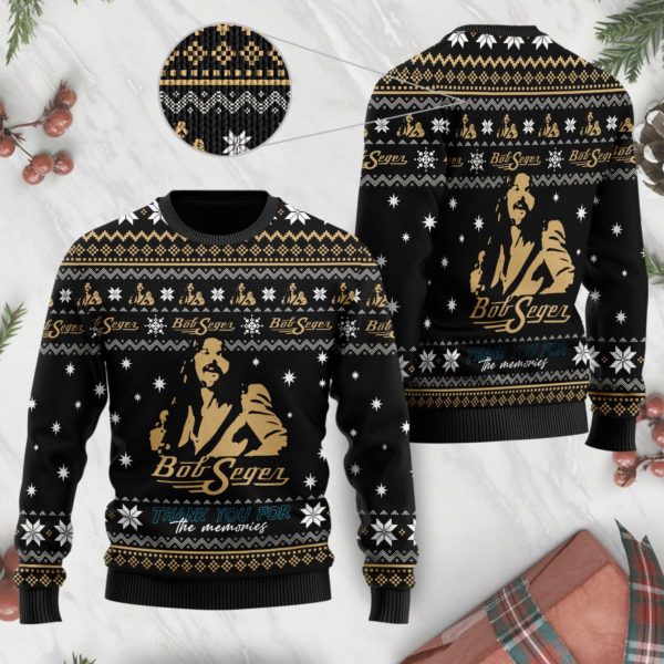 Bob Seger Thank You For The Memories Christmas Ugly Sweater