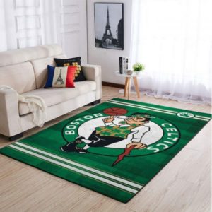 Boston Celtics NBA Team Logo Style Nice Living Room Carpet Rug Home Decor