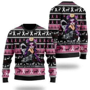 Breast Cancer Warrior Christmas Ugly Sweater