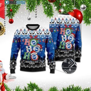 Brighton & Ampamp Hove Albion FC Ho Ho Ho Christmas Ugly Sweater