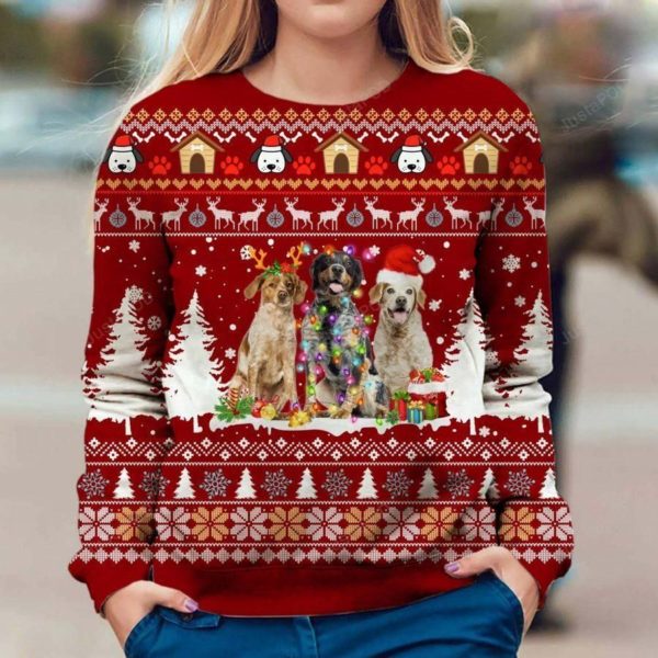 Brittany Spaniel Dog Gifts Christmas Ugly Sweater