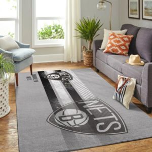 Brooklyn Nets NBA Team Logo Nice Gift Living Room Carpet Rug Home Decor