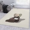 Brown Kaws Sit Down Classic Kaws Rug Home Decor