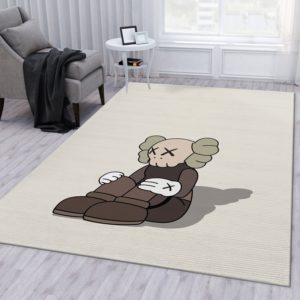 Brown Kaws Sit Down Classic Kaws Rug Home Decor