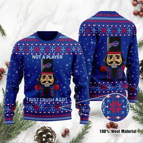 Buffalo Bills I Am Not A Player I Just Crush Alot Christmas Ugly Sweater